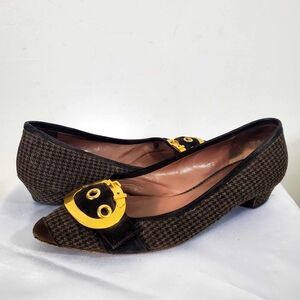 Vintage Miu Miu Tweed Ballet Flat